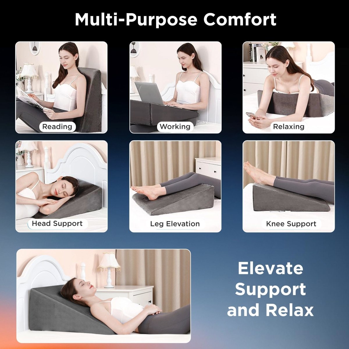 Dr Trust USA Orthopedic Wedge Back Rest Pillow 365