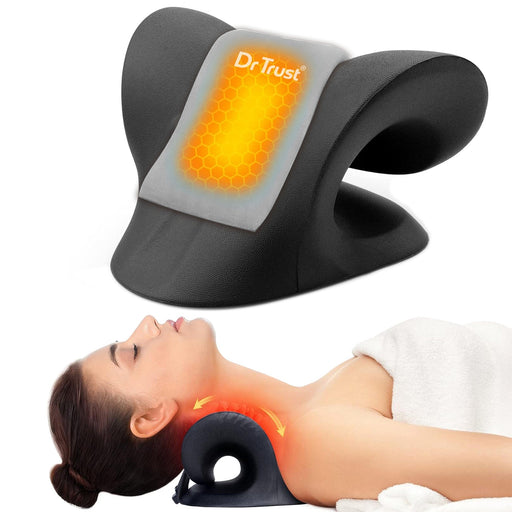 Dr Trust USA Ortho Products Dr Trust USA Cervical Traction Device and Stretcher for Neck Pain Relief, Shoulder Relaxer, c Spine Alignment and Pressure Relief Neck Support with Heat Pad - 352