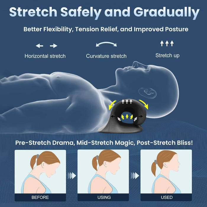 Dr Trust USA Ortho Products Dr Trust USA Neck Stretcher for Pain Relief, Cervical Traction Posture Corrector for Back Pain Relief Spine and Shoulder Relaxer Neck Strain Support Device 366