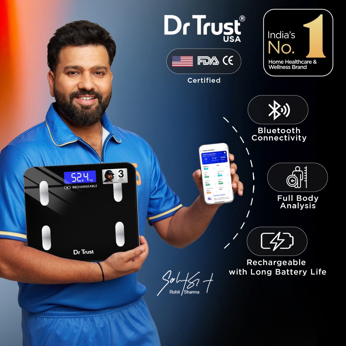 Dr Trust USA Smart Body Fat Scale Analyser 2.0 509
