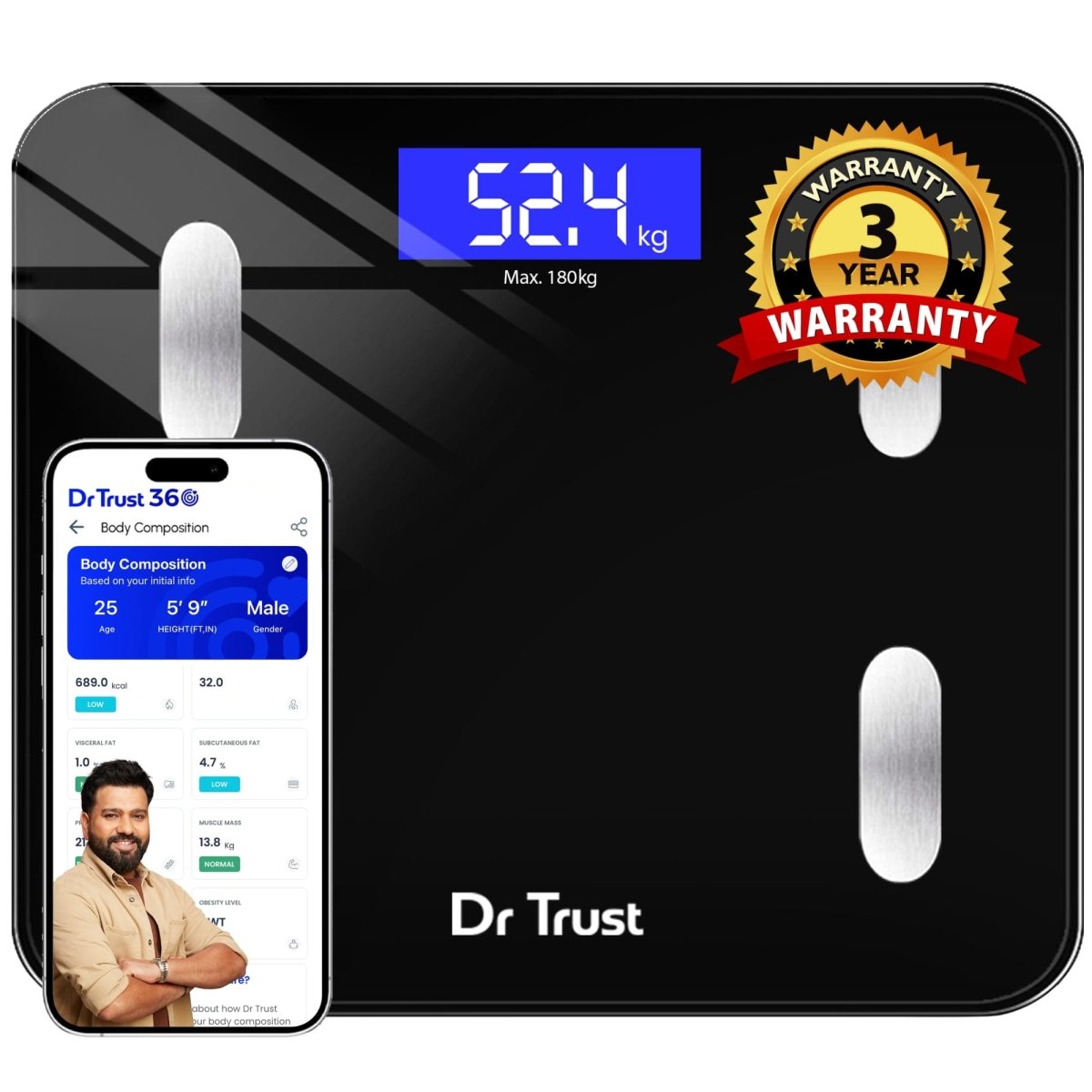 Dr Trust USA Smart Body Fat Scale Analyser 2.0 509
