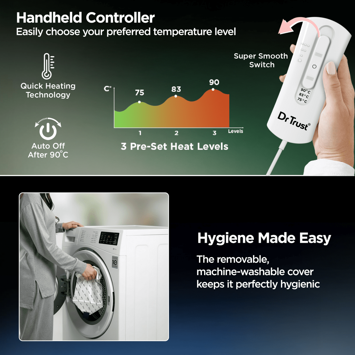 Dr Trust USA ThermoRelief Heating Pad Regular 3101