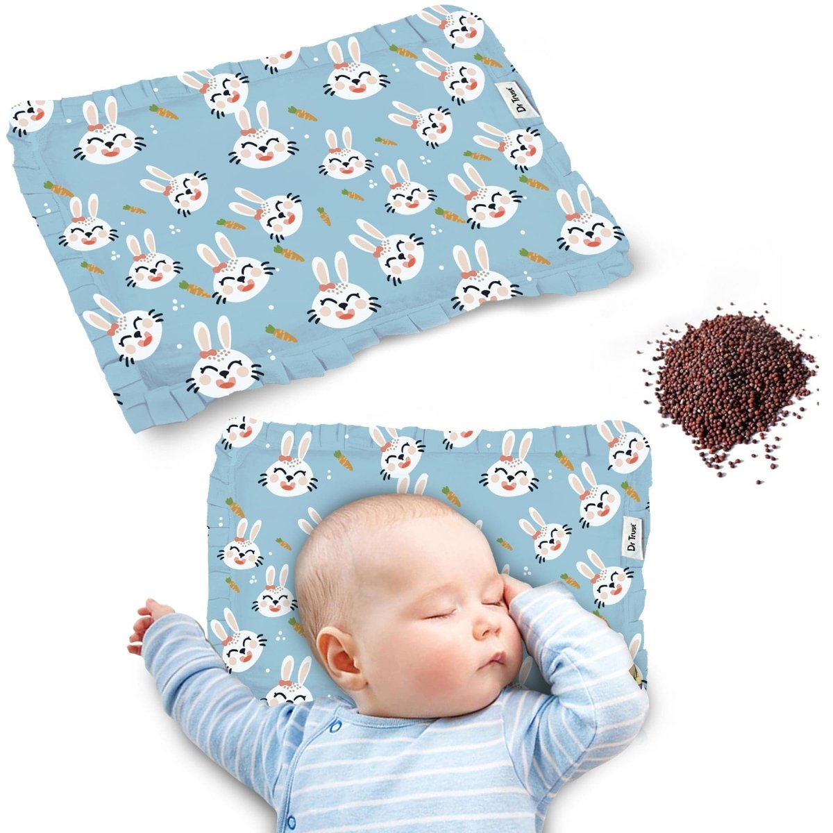 Dr Trust USA TRUBABY Mustard Seed Baby Head Shaping Pillow 380