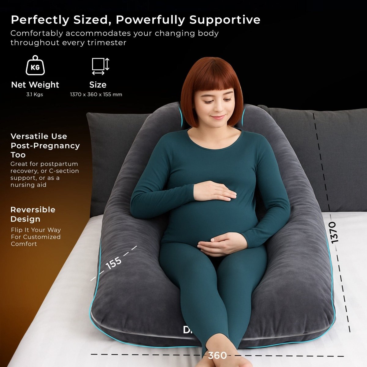 Dr Trust USA U Shape Pregnancy Pillow 3214