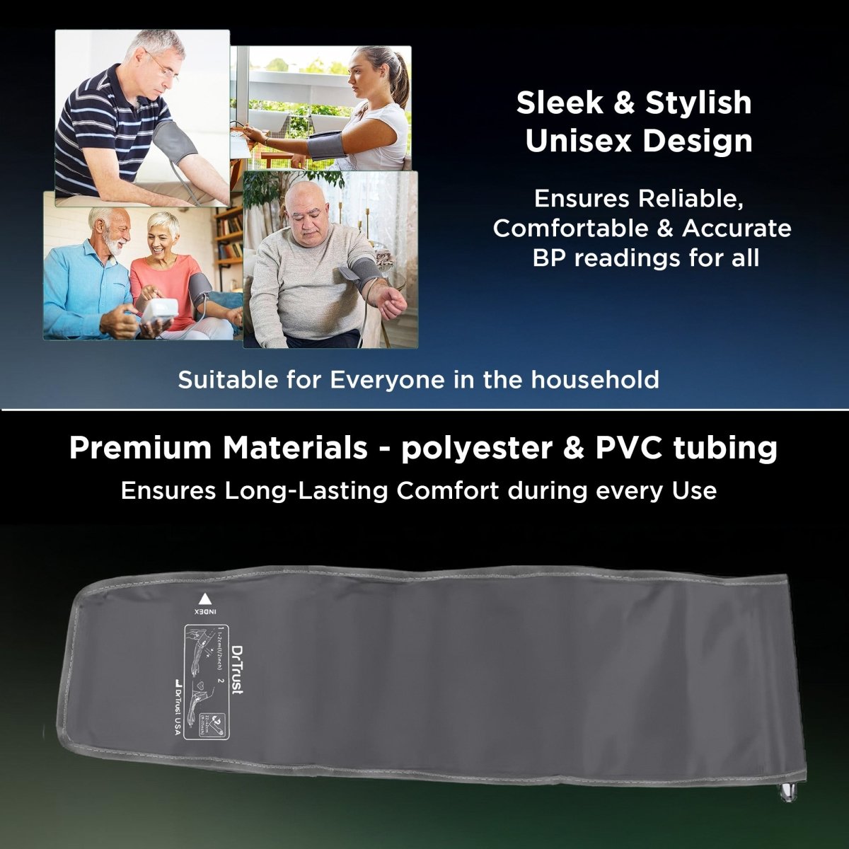 Dr Trust USA Upper Arm BP Monitor Cuff 129 (22 - 42 cm)