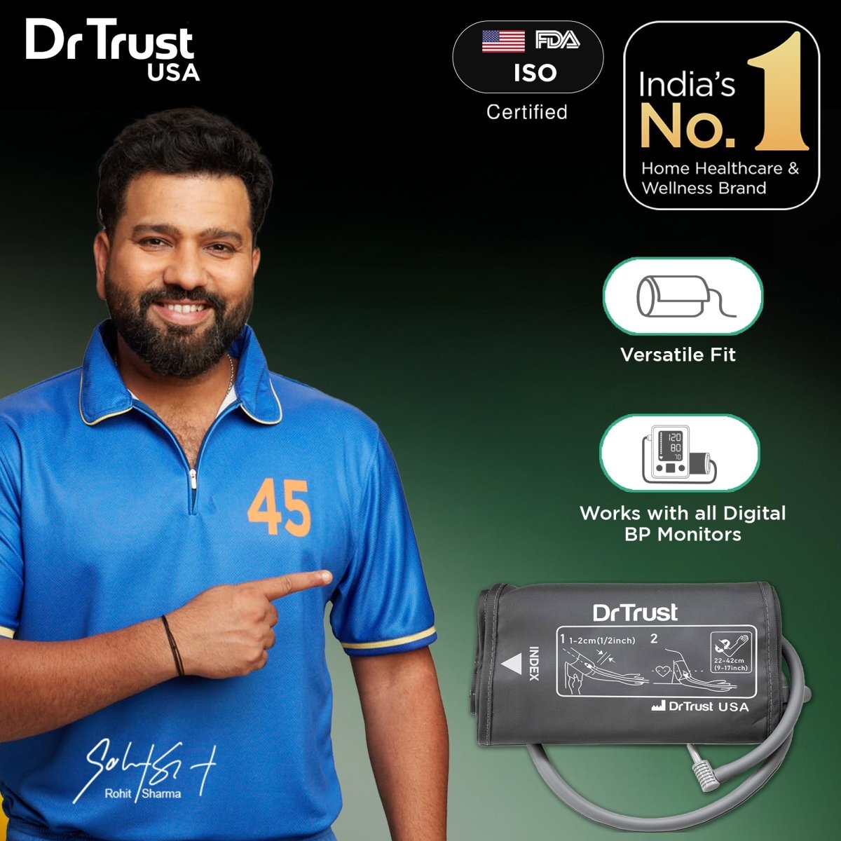 Dr Trust USA Upper Arm BP Monitor Cuff 129 (22 - 42 cm)