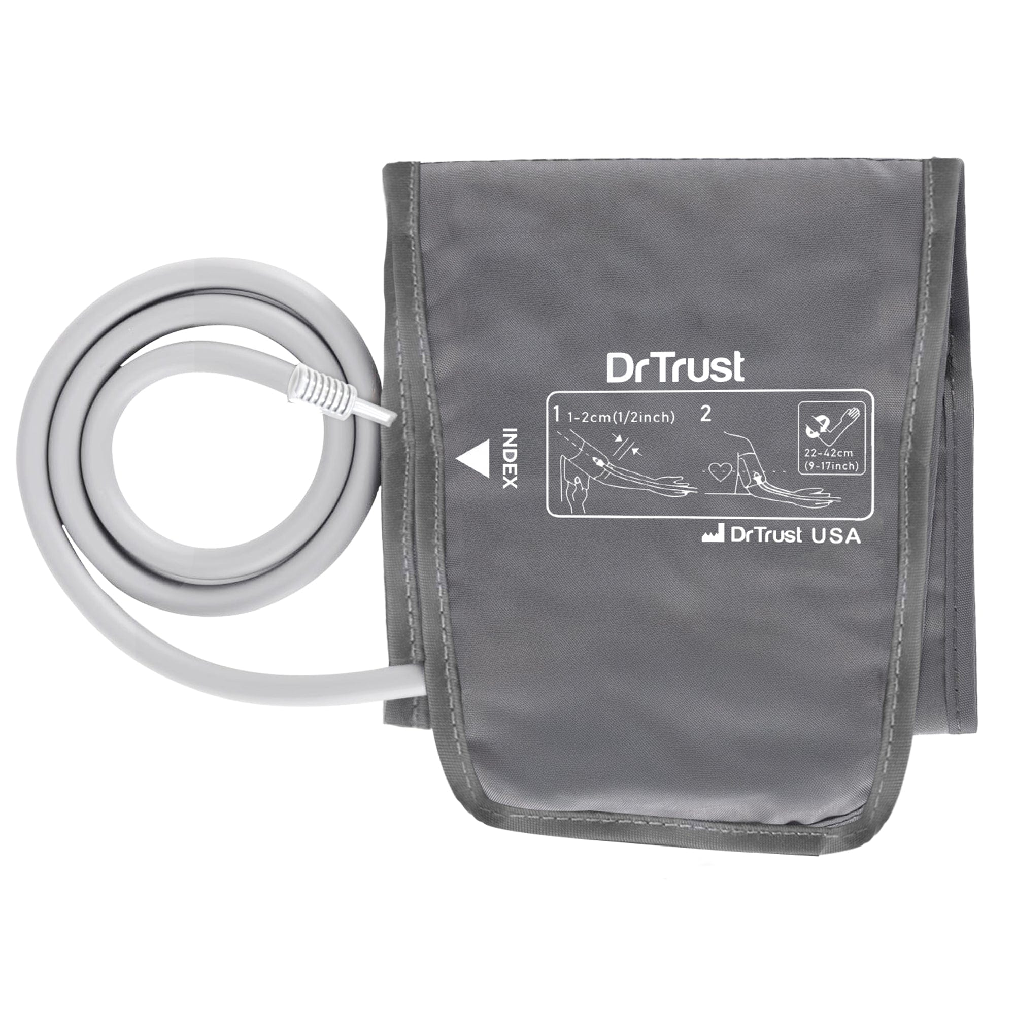 Dr Trust USA Blood Pressure Monitor Dr Trust USA Upper Arm BP Monitor Cuff Size of 22-42 cm For Blood Pressure Measurements, Durable, Soft & Comfortable BP Machine Cuff 129
