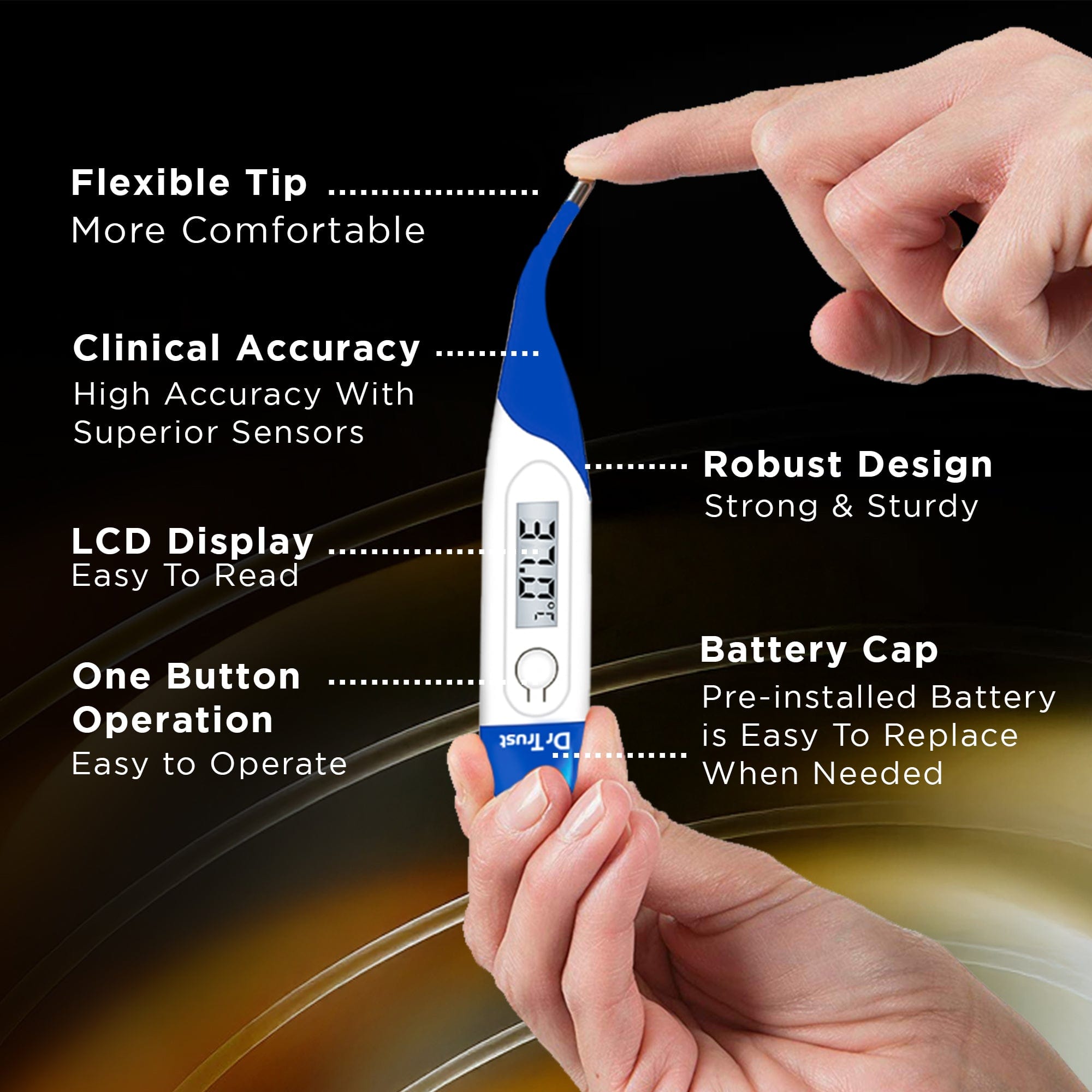 Dr Trust USA Thermometer2 Dr Trust USA Flexible Tip Digital Thermometer 604