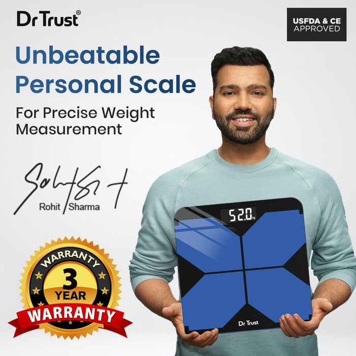 Dr Trust USA Weighing Scale not body fat Dr Trust USA Unbeatable Personal Scale 524, Digital Weighing Machine for Body Weight Check, Electronic Device Measures Weight Loss Progress Automatically - 3-Year Warranty