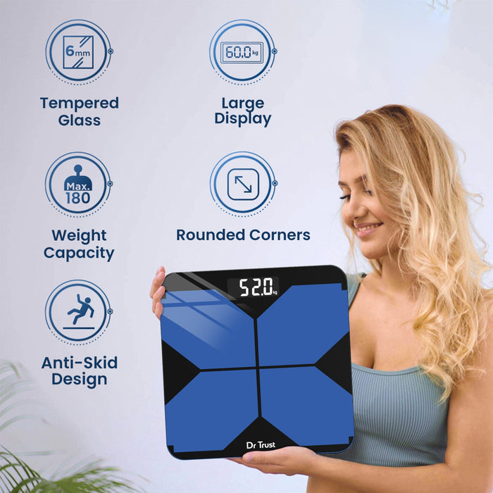 Dr Trust USA Weighing Scale not body fat Dr Trust USA Unbeatable Personal Scale 524, Digital Weighing Machine for Body Weight Check, Electronic Device Measures Weight Loss Progress Automatically - 3-Year Warranty