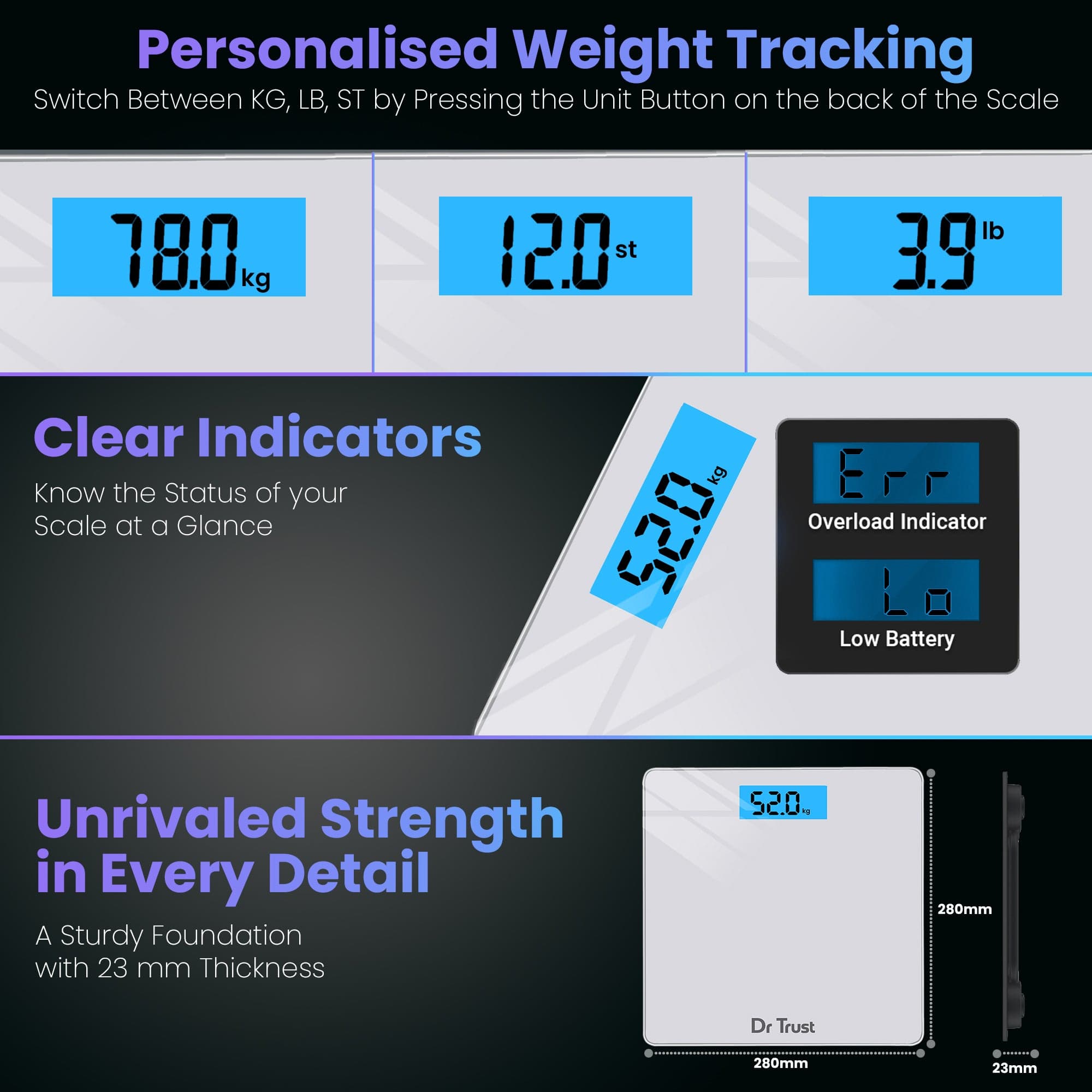 Dr Trust USA Weighing Scale not body fat Dr Trust USA Elegance Personal Scale Weighing Machine 514