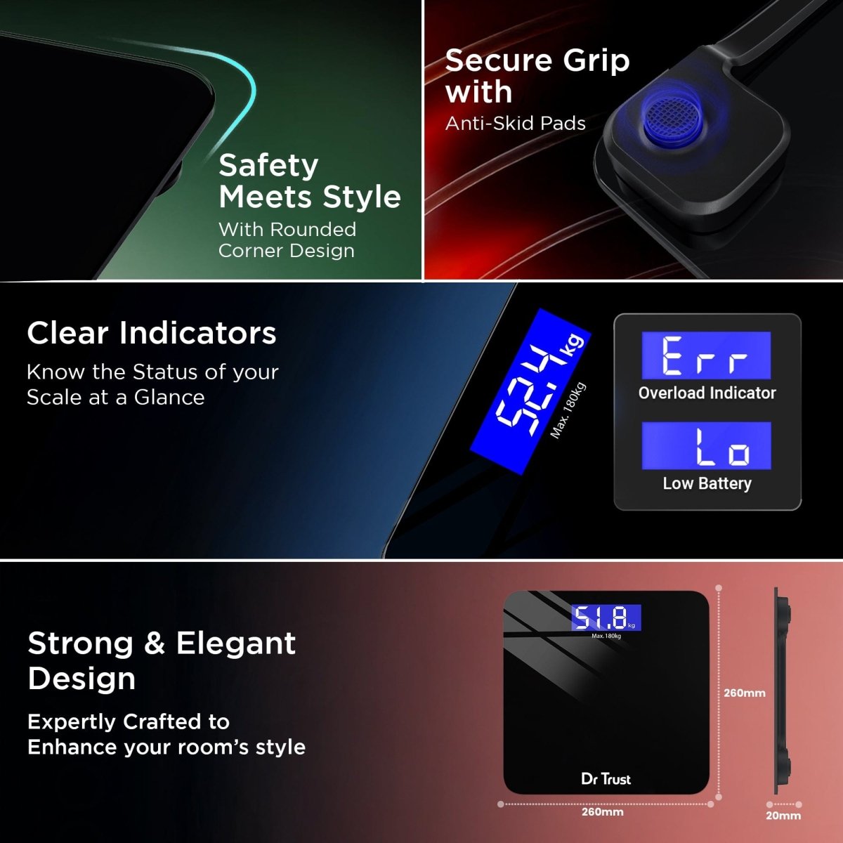 Dr Trust USA Zen Rechargeable Personal Scale 503