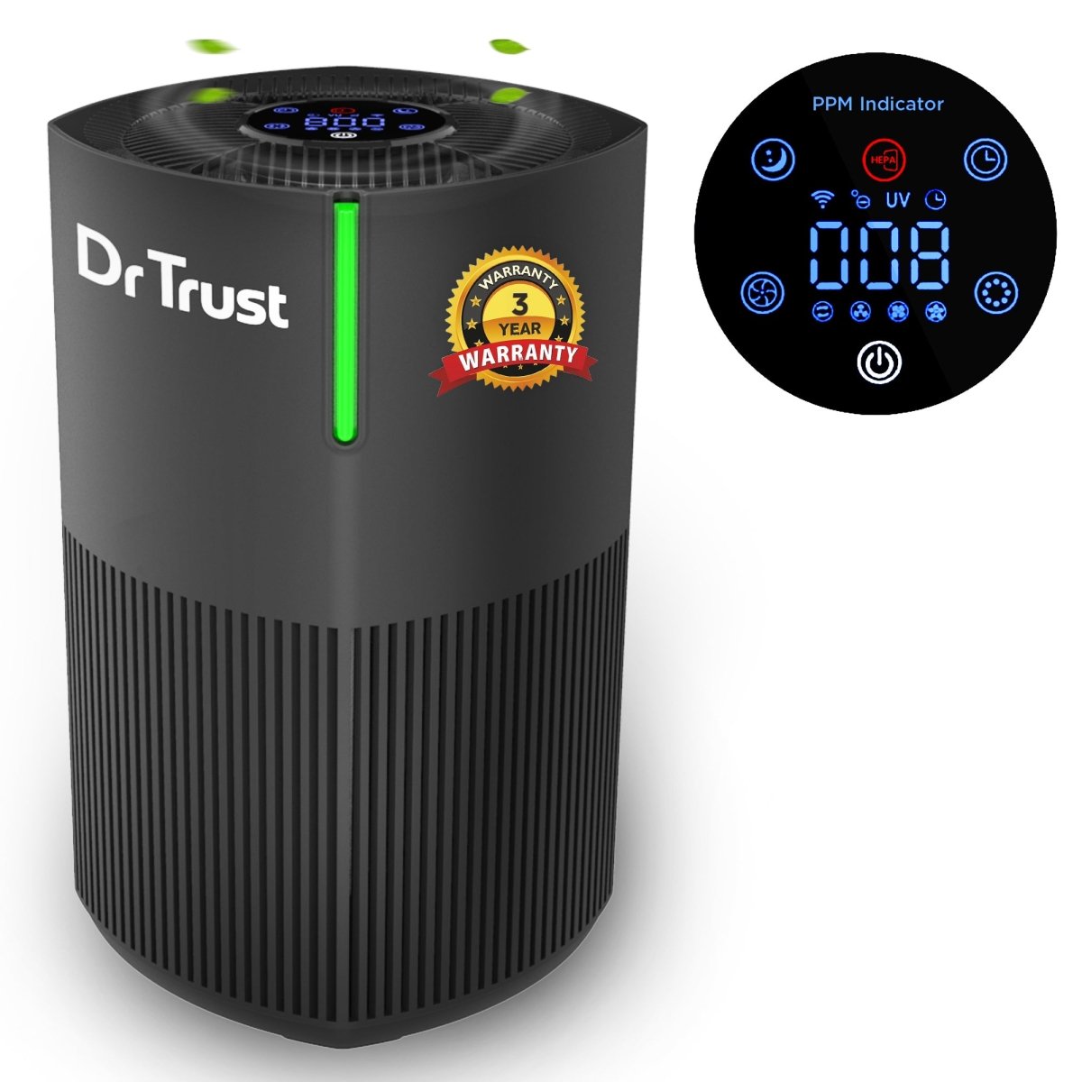 Dr Trust USA Zurich Home Air Purifier 908 (Black)