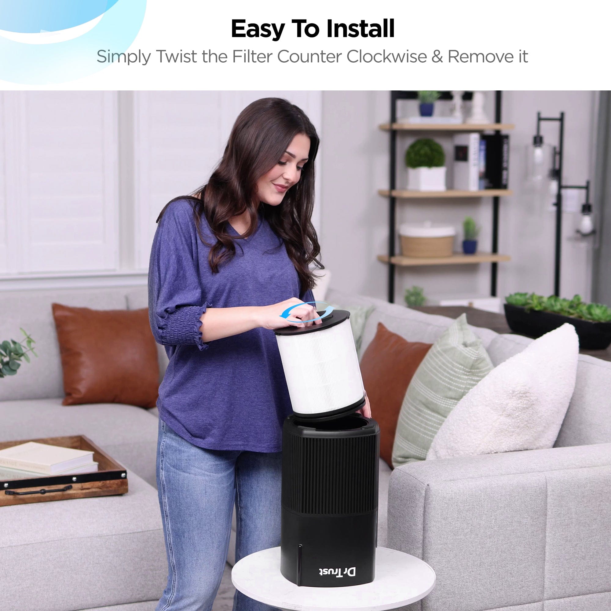 Dr Trust USA filter Dr Trust Zurich Air Purifier 908 Compatible Replacement Filter Accessory 910 I 4-Layer Filtration I HEPA I Activated Carbon & UV-B Technology I 360° Clean Airflow, Removes Pollutants & Micro Allergens I Up to 270 Sq. Ft Area