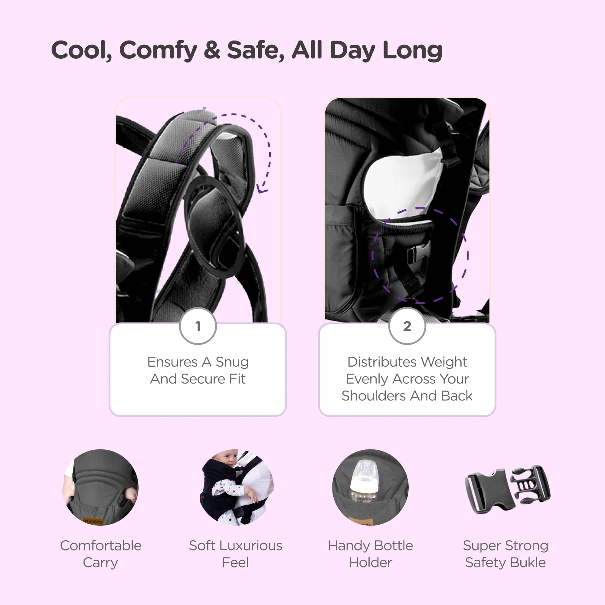 Dr Trust USA baby carrier Trumom USA 3 in1 Baby Carrier 2005 for kids 0 to 36 months old (Upto 12 Kg)