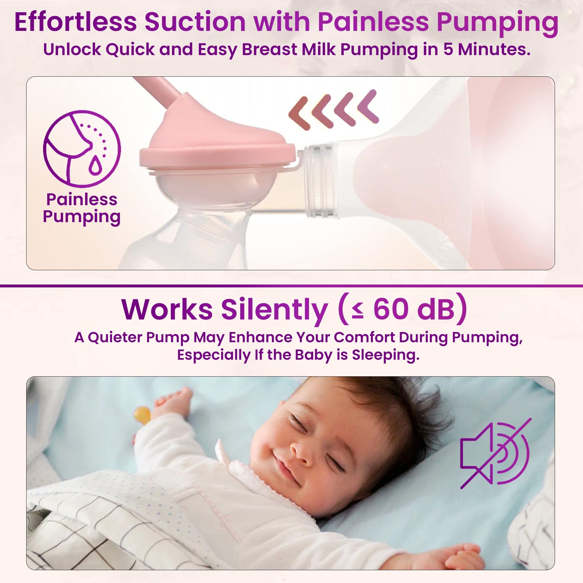 Dr Trust USA Breast Pump Trumom USA Electric Breast Pump with 2 Phase Pumping, USB Rechargeable, Digital Display, Single, Quiet, Gentle, Small, & Portable Baby Feeding Pump with BPA FREE Accessories, 125 ml Milk Bottle, Adjustable Suction 6006