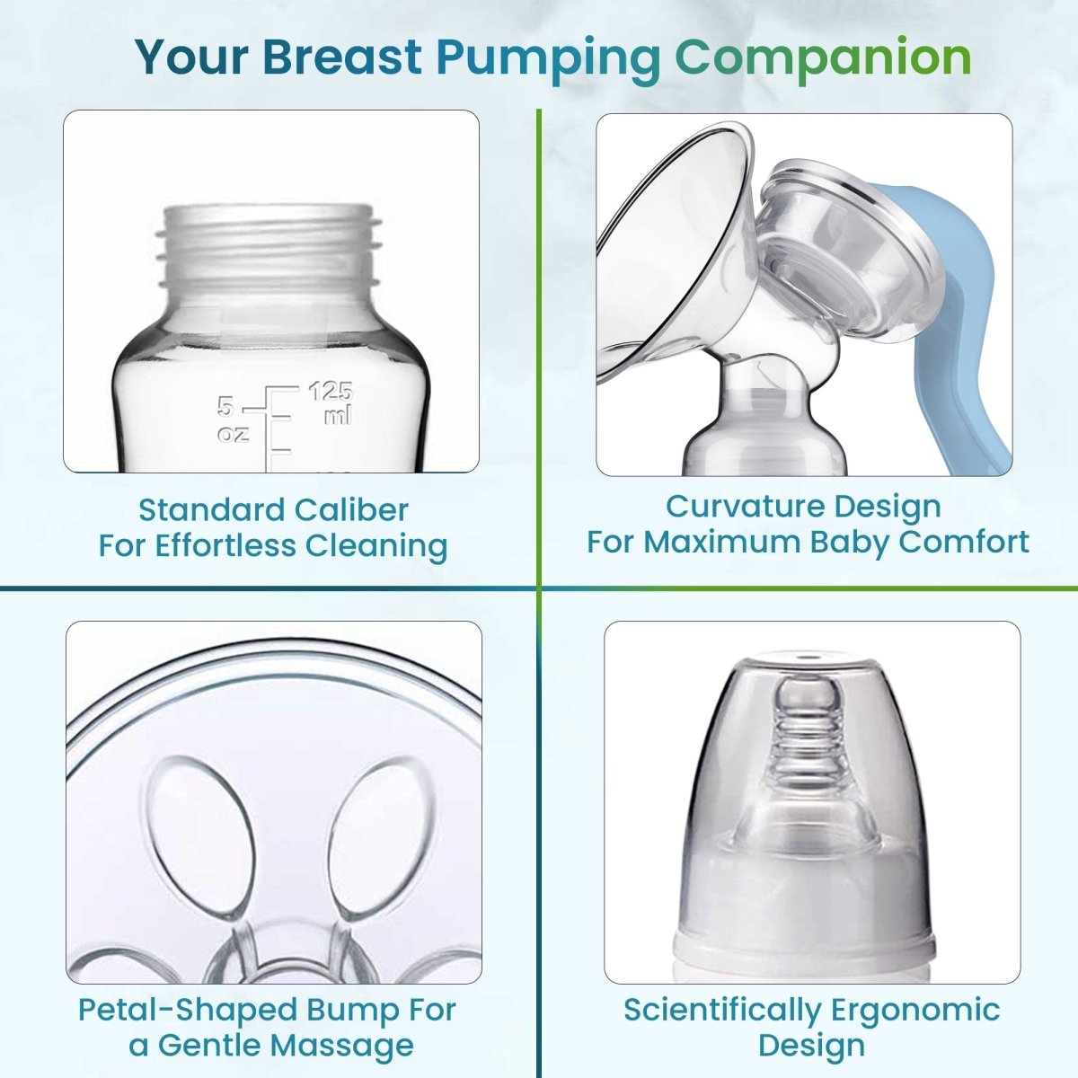 Trumom USA Manual Breast Pump 6004 (Blue)