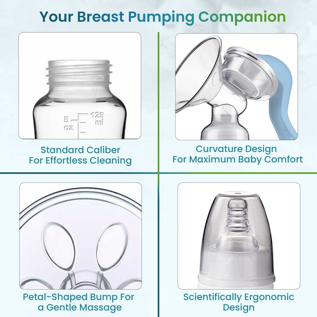 Trumom USA Manual Breast Pump 6004 (Blue)
