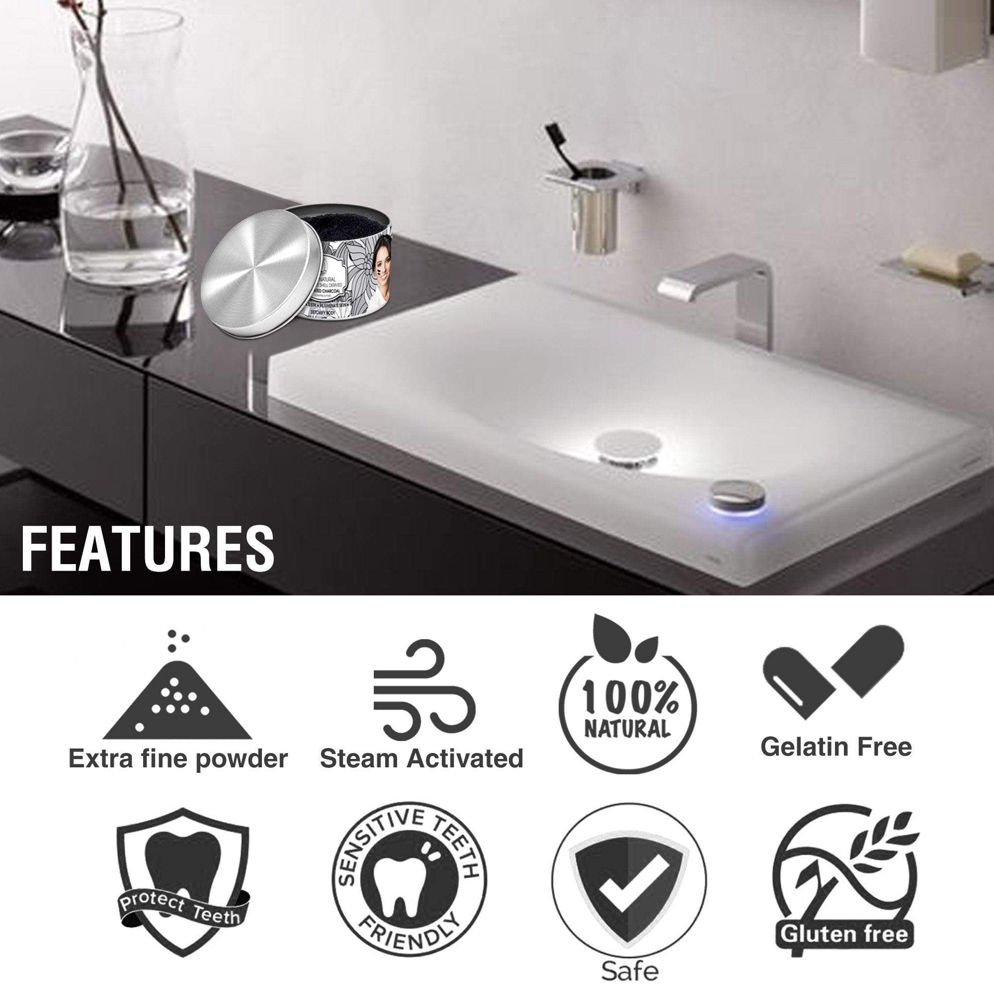 Dr Trust USA Forest Naturals Natural Coconut Shell Derived Activated Charcoal (250 gm) | Dr Trust.