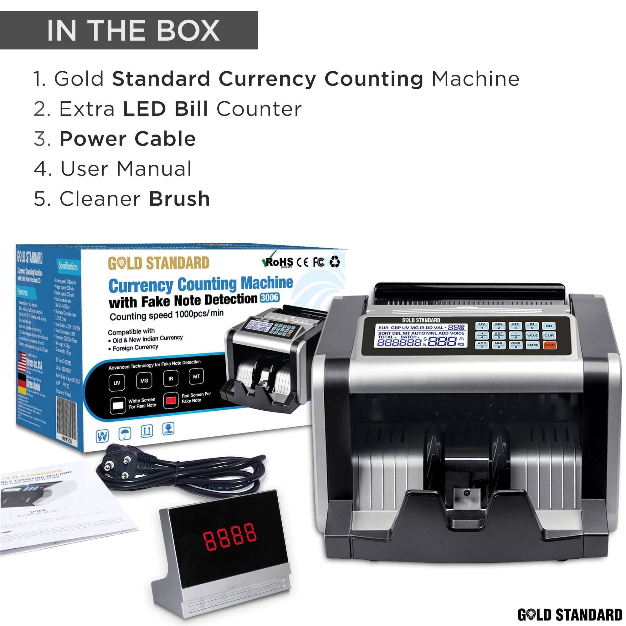 Goldstandard USA Currency Cash Note Counting Machine 3006 | Dr Trust.