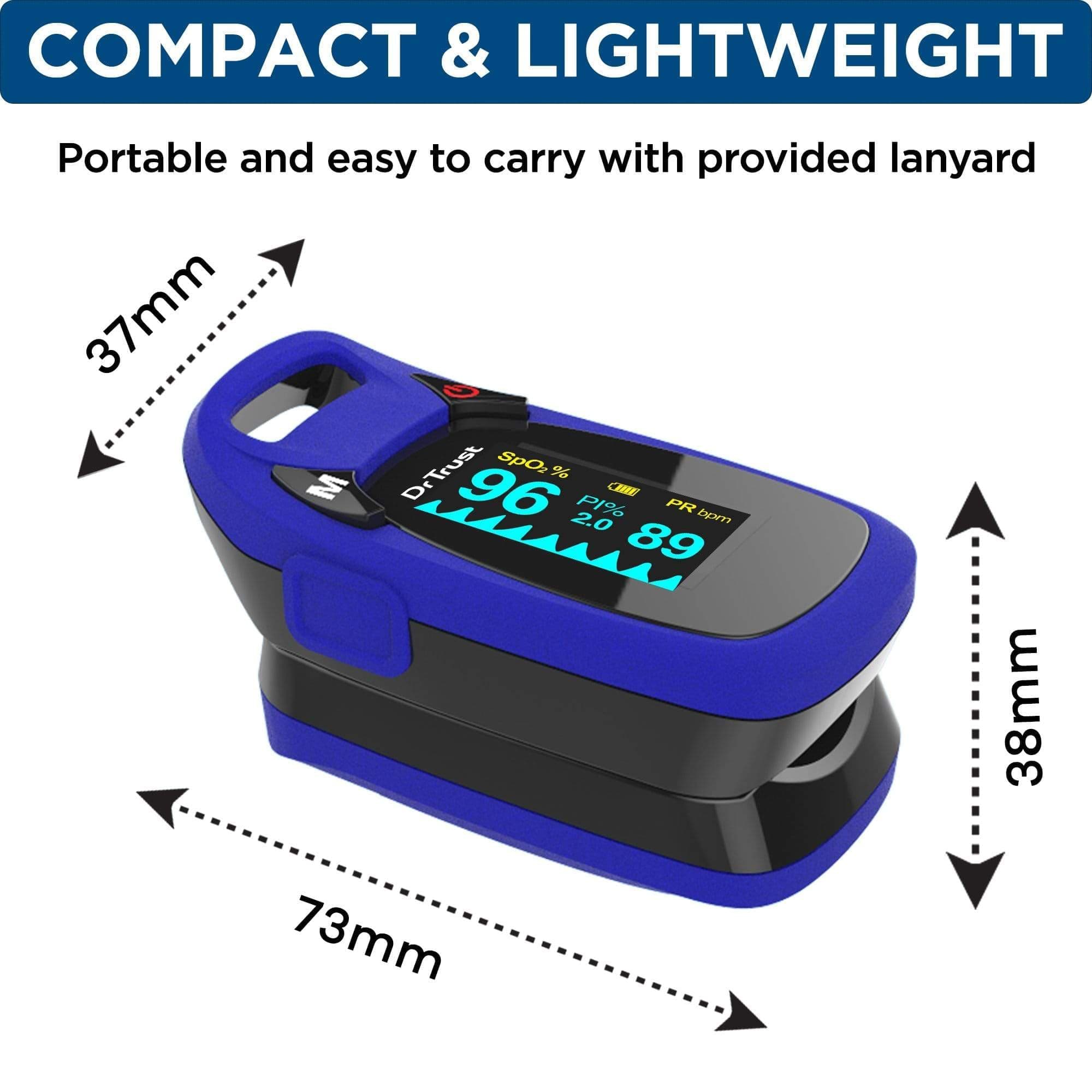 Dr Trust USA Pulse Oximeter 214 (Blue) | Dr Trust.
