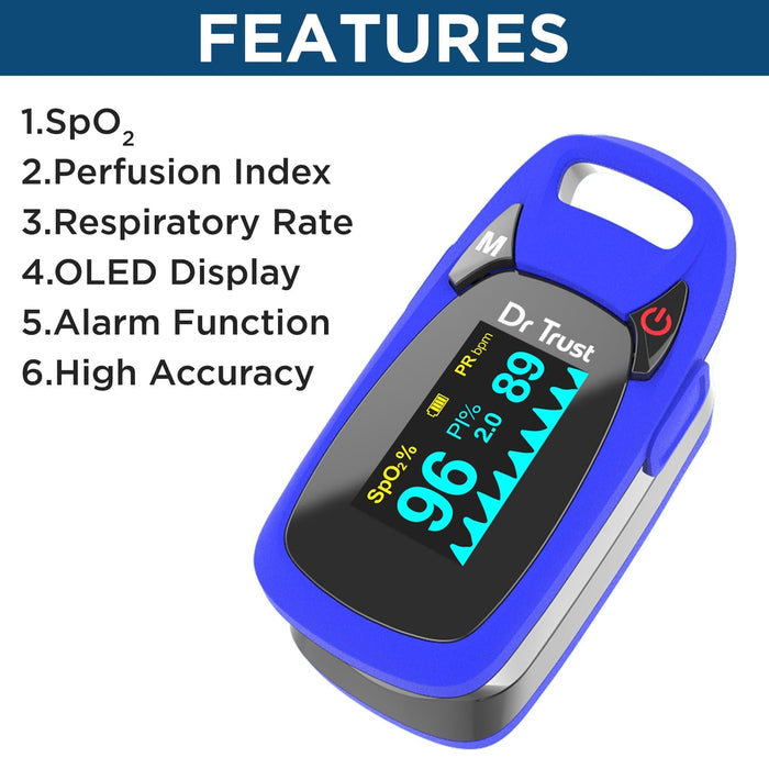 Dr Trust USA Pulse Oximeter 214 (Blue) | Dr Trust.