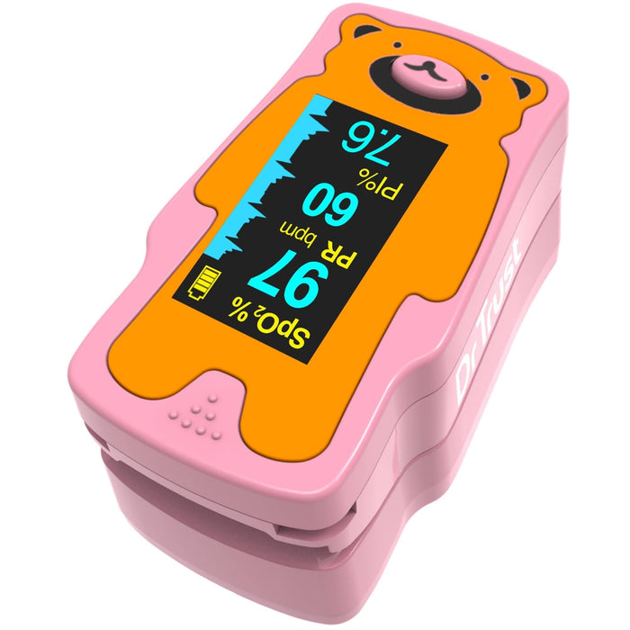 Dr Trust USA Pediatric Pulse Oximeter for Children 216 (Pink) | Dr Trust.