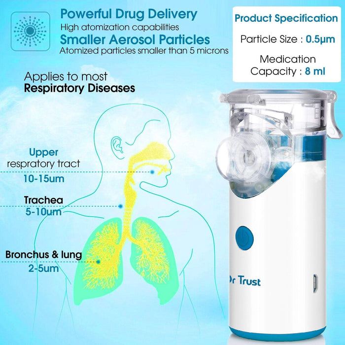 Dr Trust USA Mesh Nebulizer Rechargeable 406 | Dr Trust.