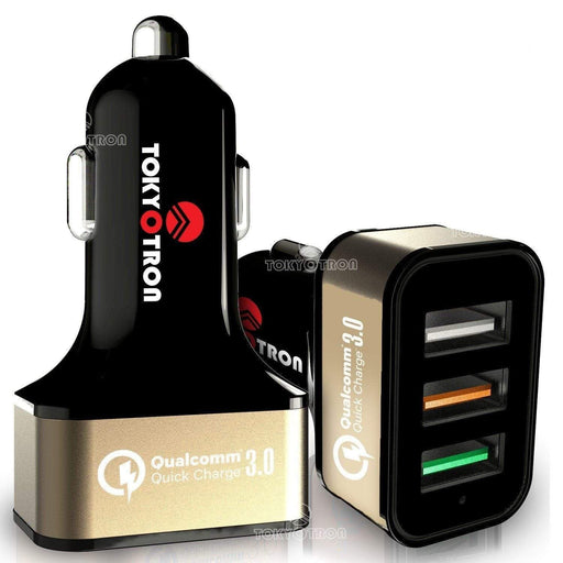 Tokyotron 3 USB Port Car Mobile Charger Qualcomm 3.0 | Dr Trust.