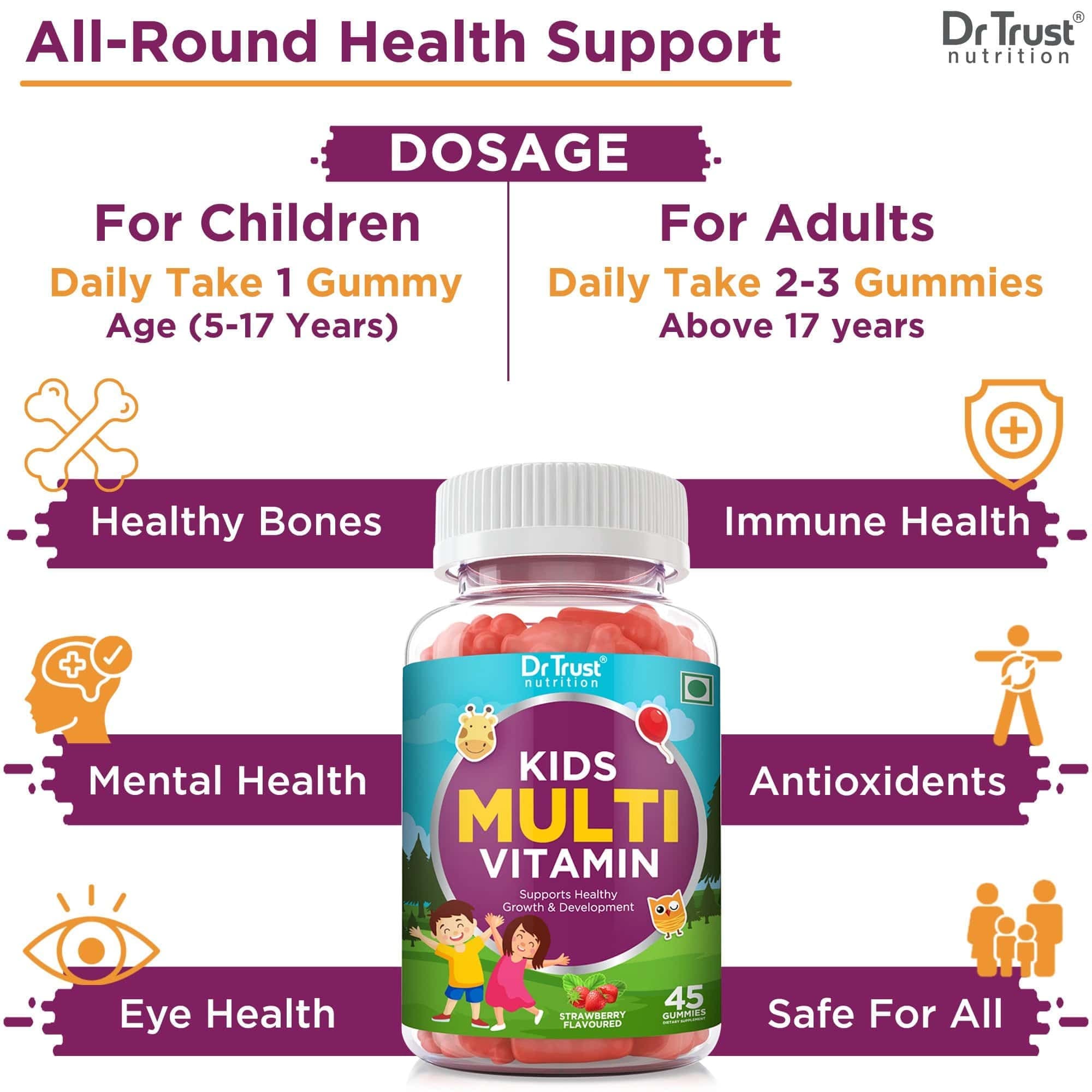 Dr Trust USA Multivitamin Gummies for Kids 711 | Dr Trust.