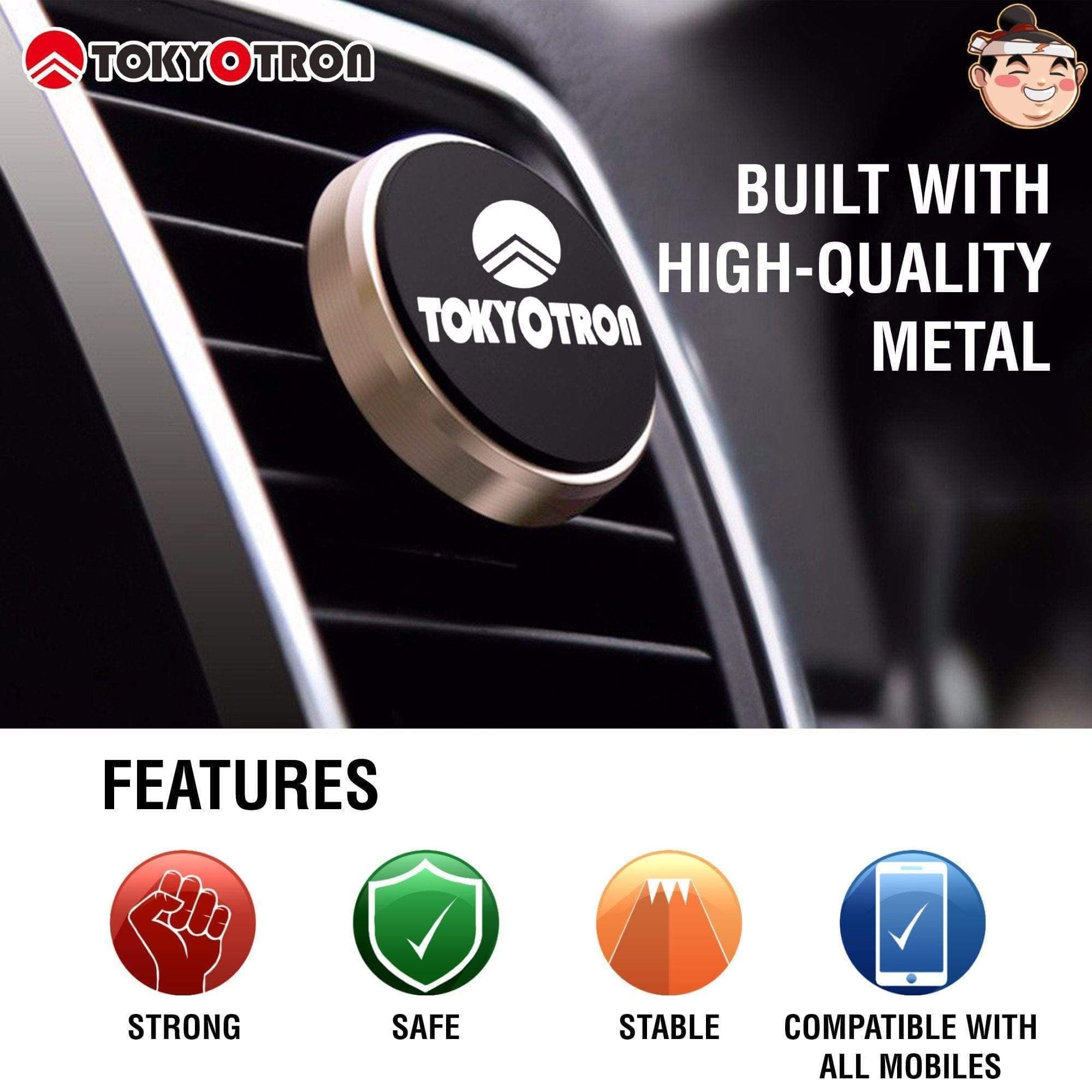 Tokyotron Car Mobile Holder Magnetic Stand | Dr Trust.