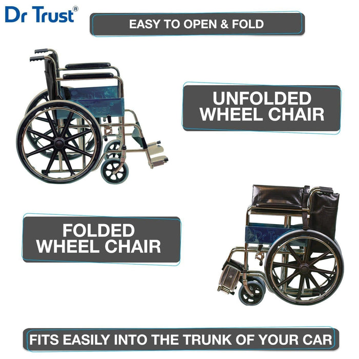 Dr Trust USA Premium Foldable Wheelchair 306 | Dr Trust.