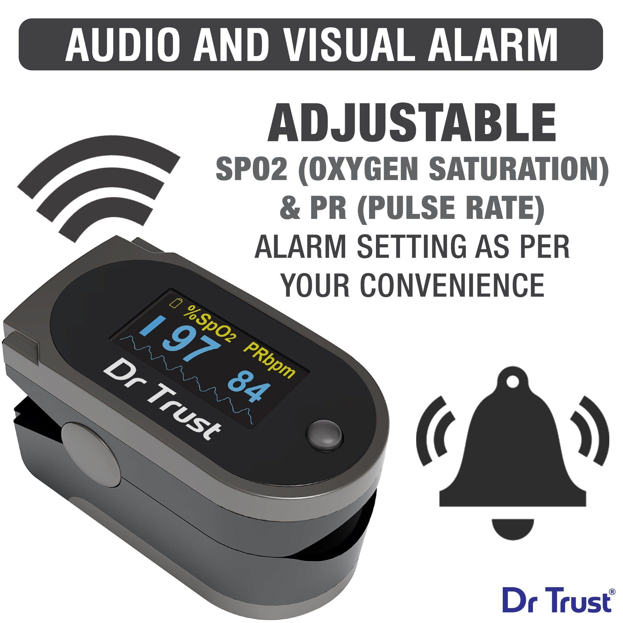 Dr Trust USA Pulse Oximeter Pulse Rate Monitor 204 | Dr Trust.