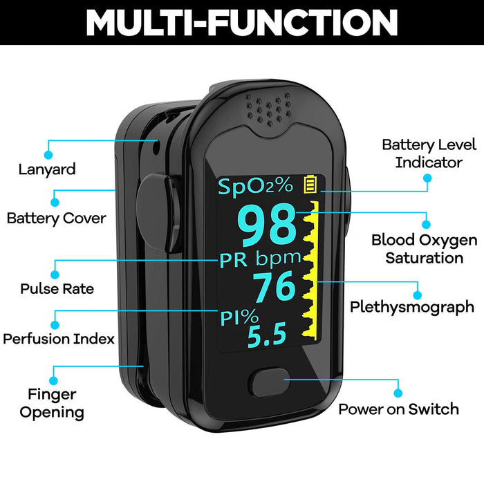 Dr Trust USA Pulse Oximeter 217 (Black) | Dr Trust.