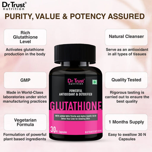 Dr Trust USA Glutathione Vegetarian Capsules 500 mg | Dr Trust.