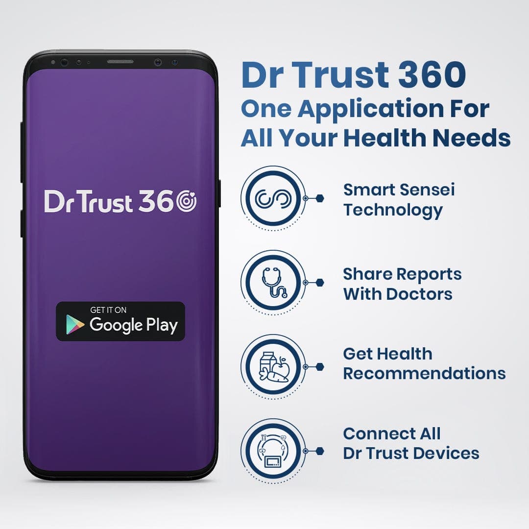 Dr Trust USA Glucometer Dr Trust USA Gold Standard Glucometer Machine Sugar Testing Machine (White) 9002 with 60 Strips