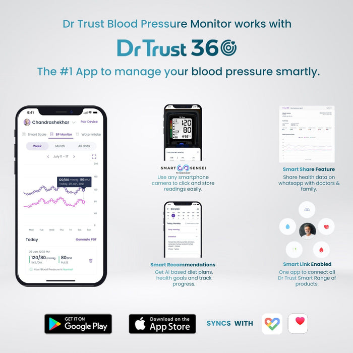 Dr Trust USA Blood Pressure Monitor Dr Trust USA Blood Pressure Monitor (Arm type) BP Monitor 120