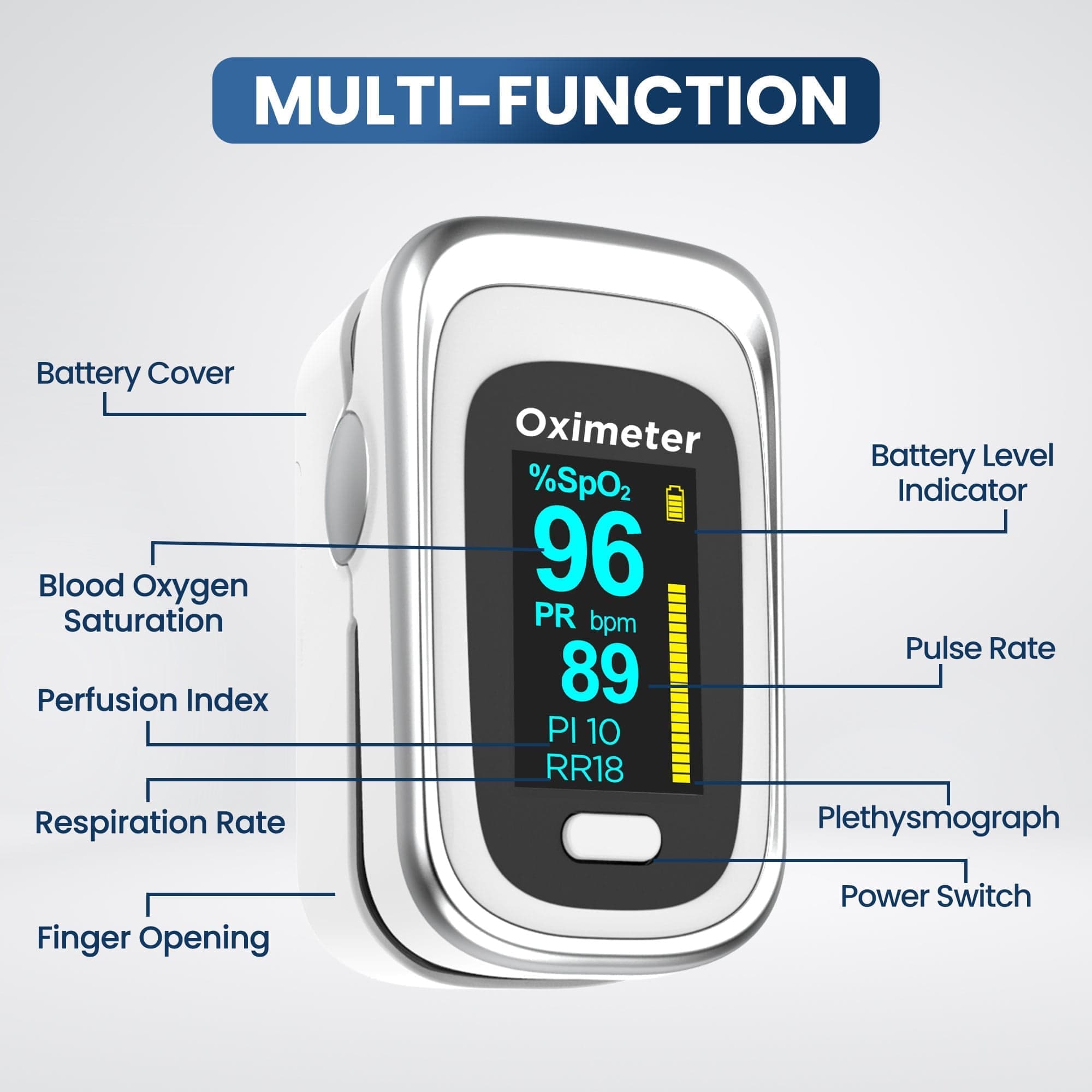 Dr Trust USA Pulse oximeter Dr Trust USA Pulse Oximeter 213 (Silver)