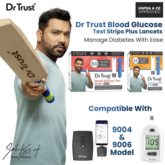 Dr Trust Glucometer Dr Trust USA Glucometer Strips 9005 (Compatible with Dr Trust GlucoSMART 9004 & 9006 only)
