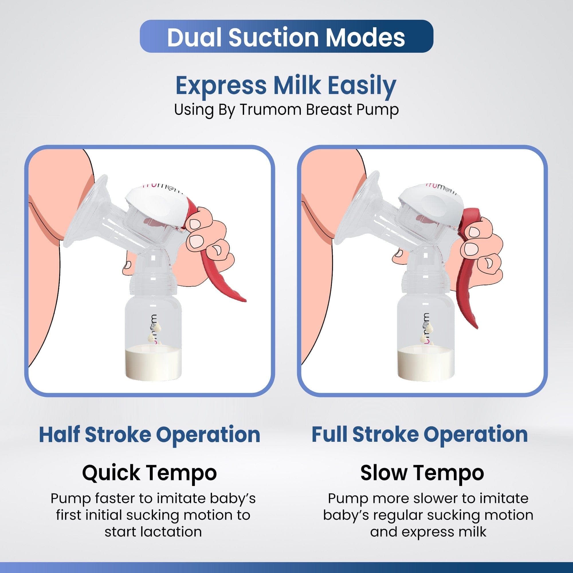 Dr Trust USA Breast Pump Trumom USA Manual Comfort Baby Breast milk Breast Pump 2004 with Temperature Indicator Ring - Manual  (Pink)