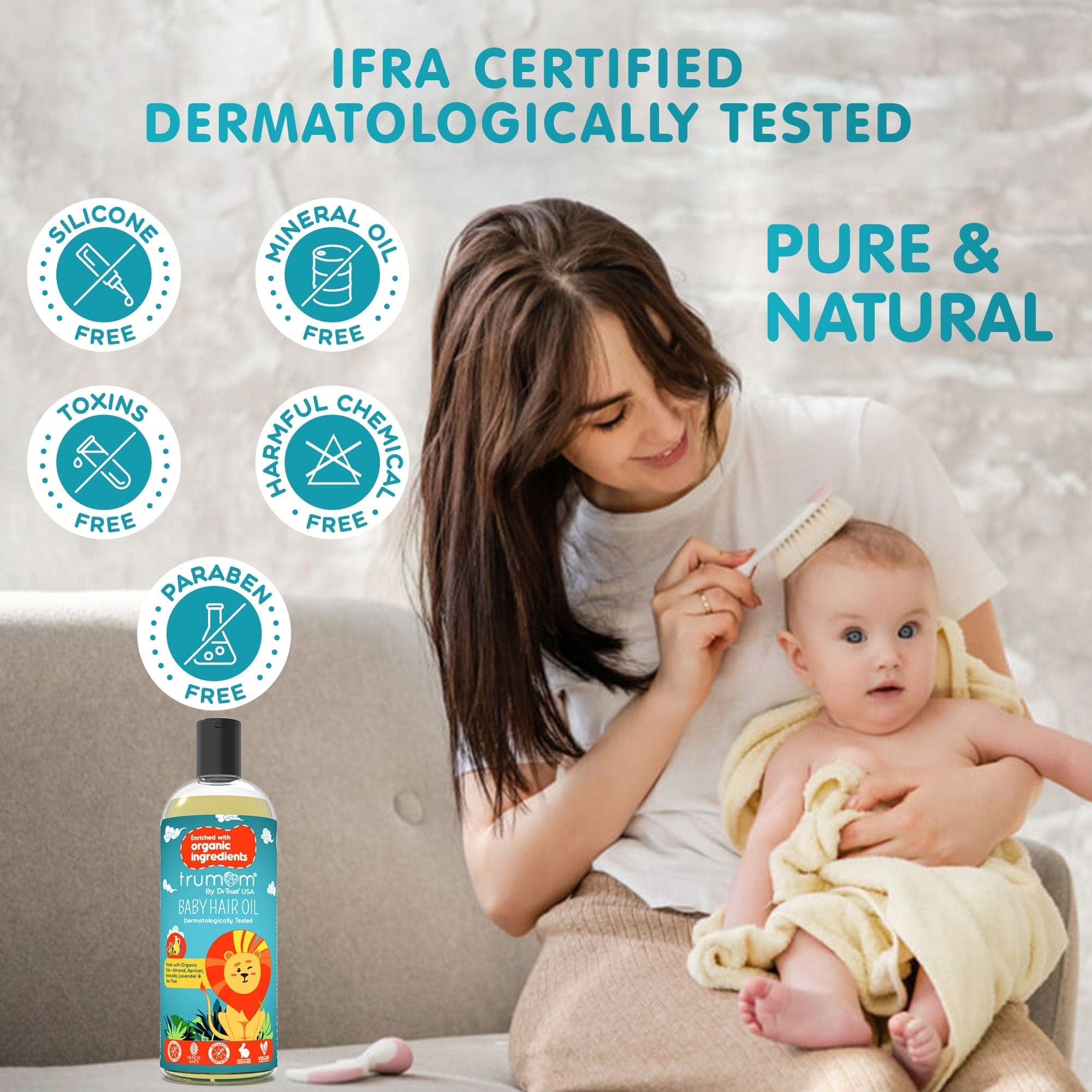 Dr Trust Trumom organic Trumom USA ORGANIC Hair Oil 100 ml - Australian Made Safe Certified, Toxins & Harmful Chemical Free 2017