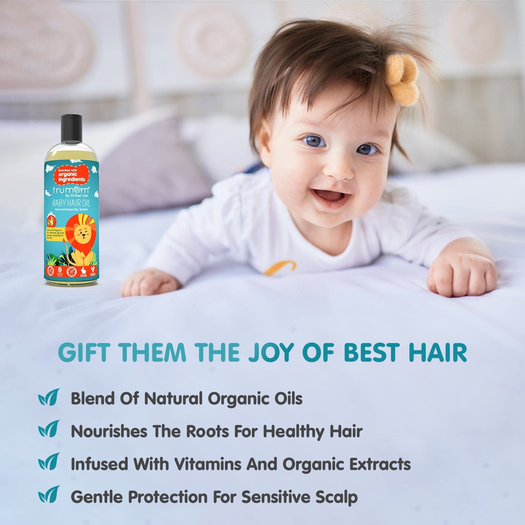 Dr Trust Trumom organic Trumom USA ORGANIC Hair Oil 100 ml - Australian Made Safe Certified, Toxins & Harmful Chemical Free 2017