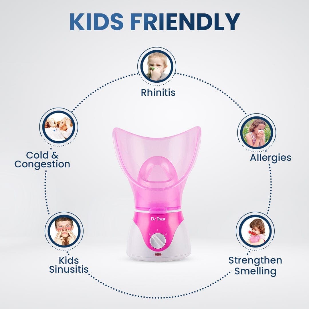 Dr Trust USA facial Steamer Dr Trust USA Home Spa Face Steam Vaporizer (Pink) 901