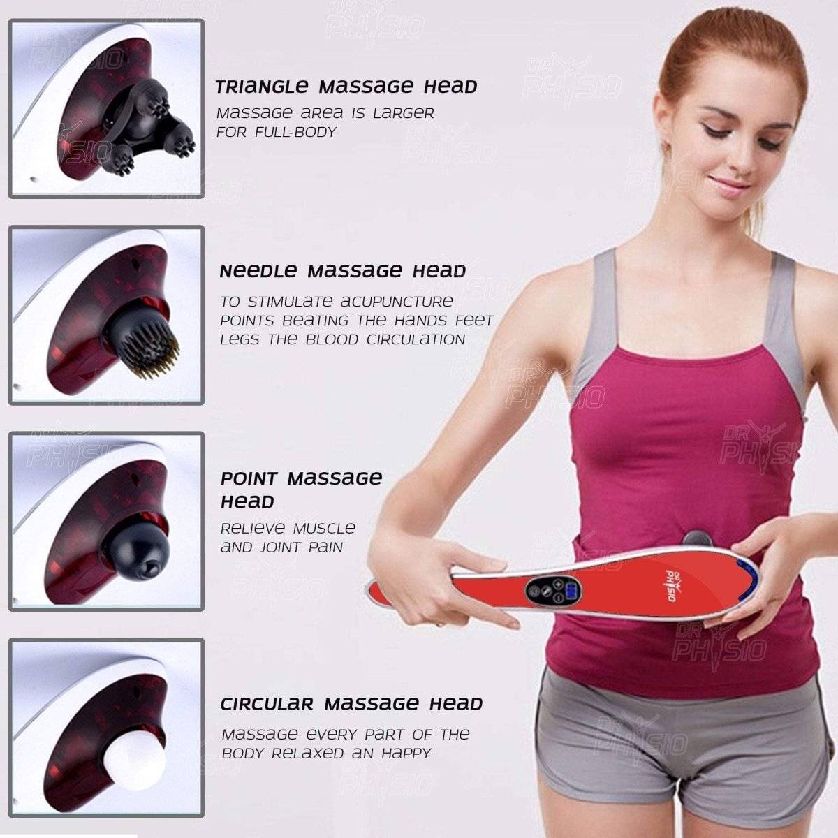 Dr Physio USA Hammer Pro Body Massager 1005 (Red)