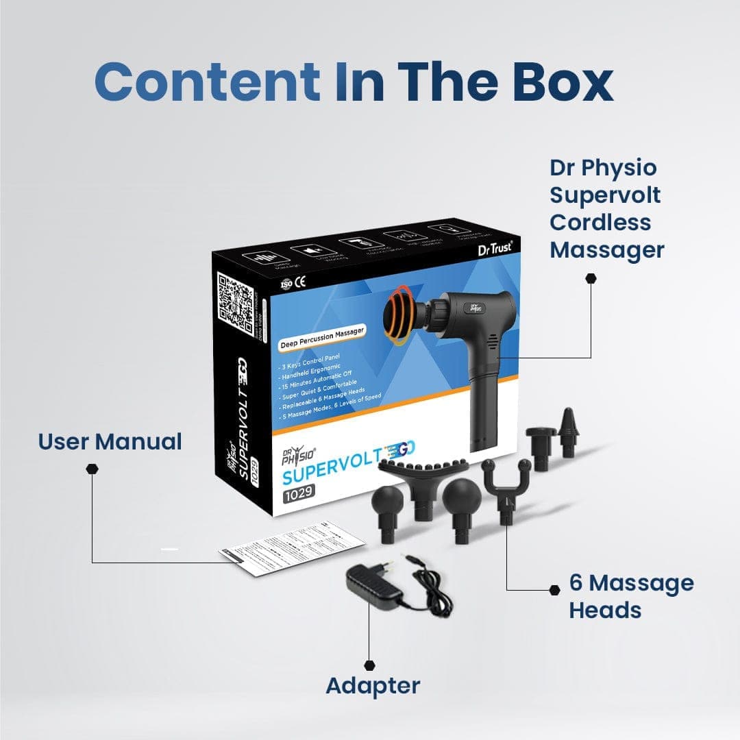 Dr Trust USA Massager Dr Physio USA Supervolt Go Cordless Massager Gun 1029