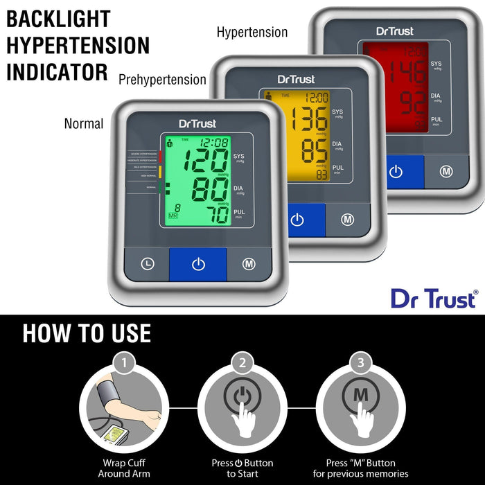 Dr Trust USA A-One Max Blood Pressure Monitor BP Testing | Dr Trust.