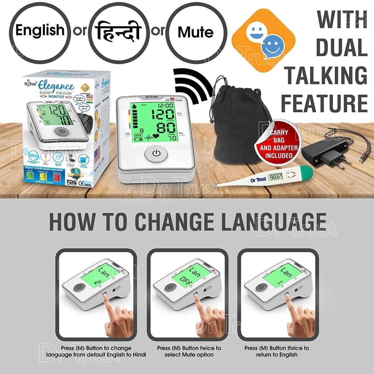 Dr Trust USA BP Elegance (With Adaptor) Monitor