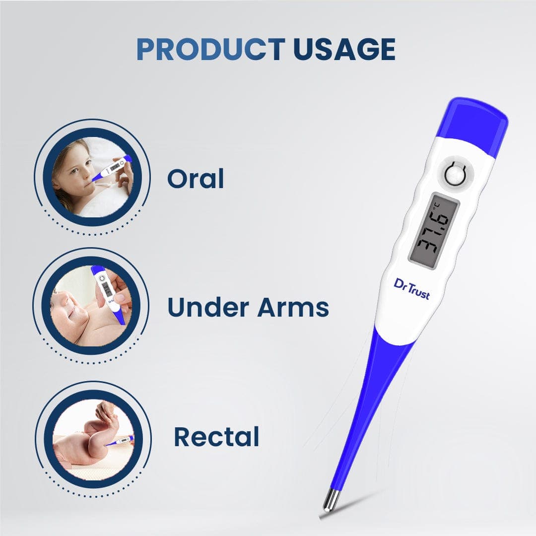 Dr Trust USA Digital Thermometer Flexible Tip 608
