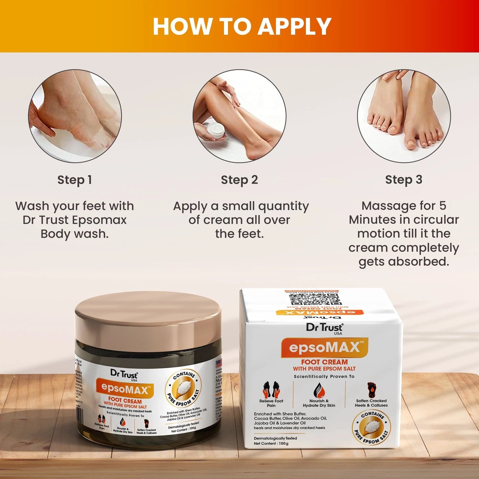 Dr Trust body pain Dr Trust USA Epsomax Foot Cream 1403