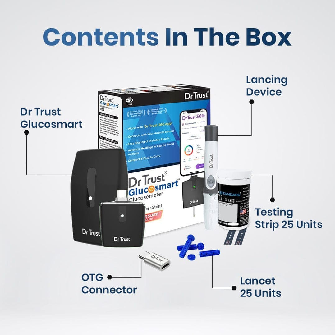 Dr Trust USA Glucose Test Strips Monitor Blood Glucose Test Strip   Dr Trust Usa Glucosmart Glucose Meter 9004 With 25 Strips 29061210177582 1078x1078 